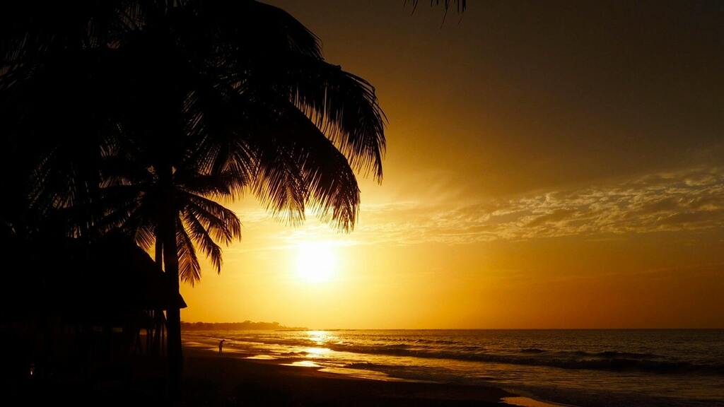Explore and enjoy Gambia beaches, at sunset